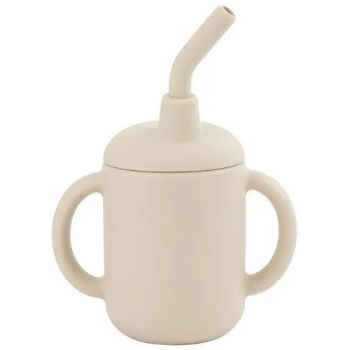T&C Baby Straw Cup with Handles/OATMEAL