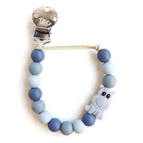 Muncher® Pacifier Clip - #082b Hippo