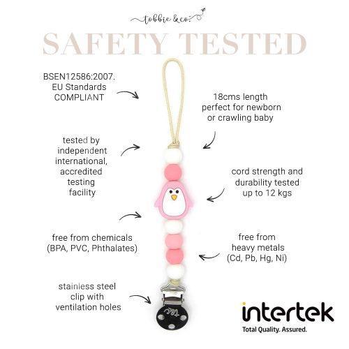 Muncher® Pacifier Clip 104a - Pink Cutie - Image 6